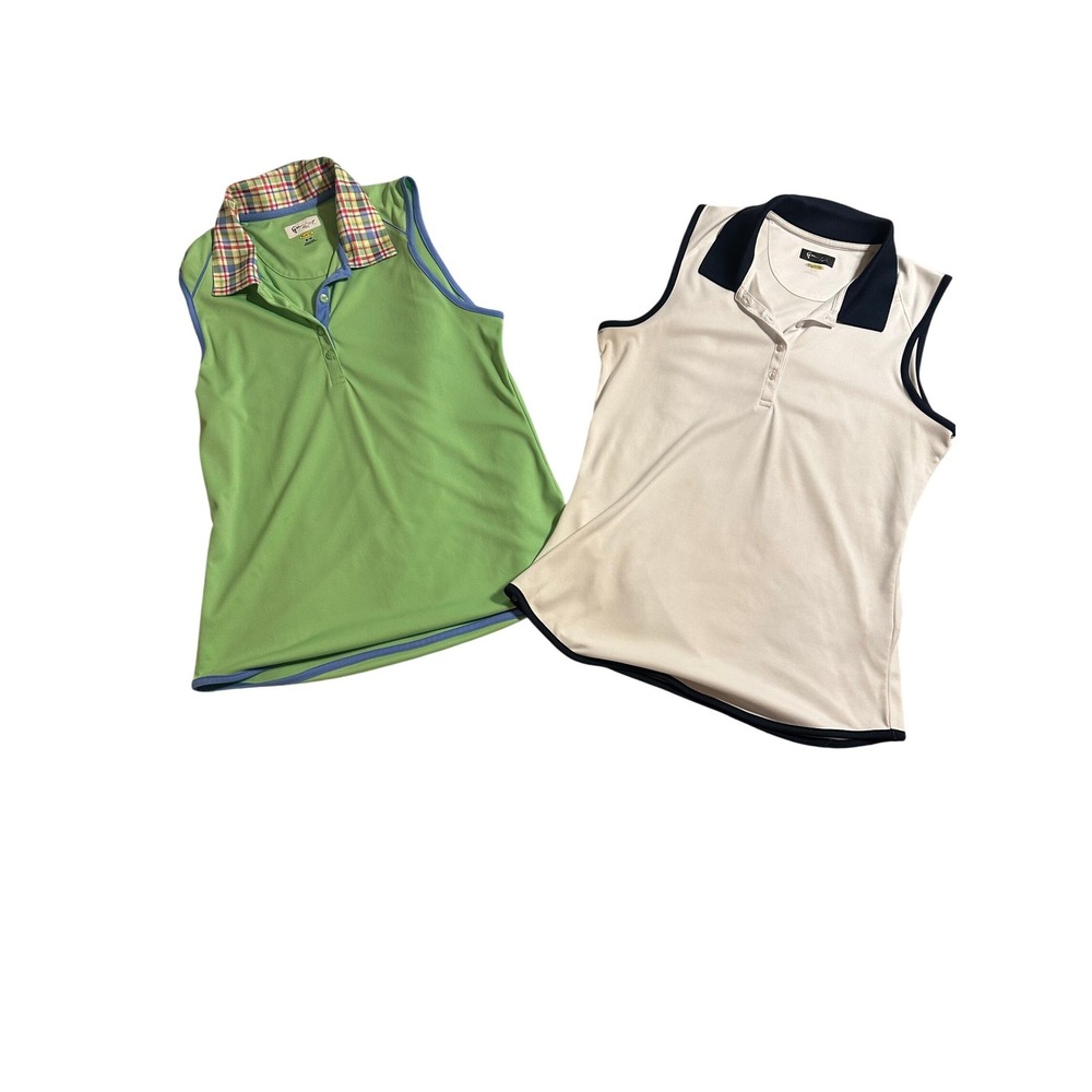 Greg Norman Play Dry Sleeveless Golf Polo Shirt Women's‎ Size Medium (2)